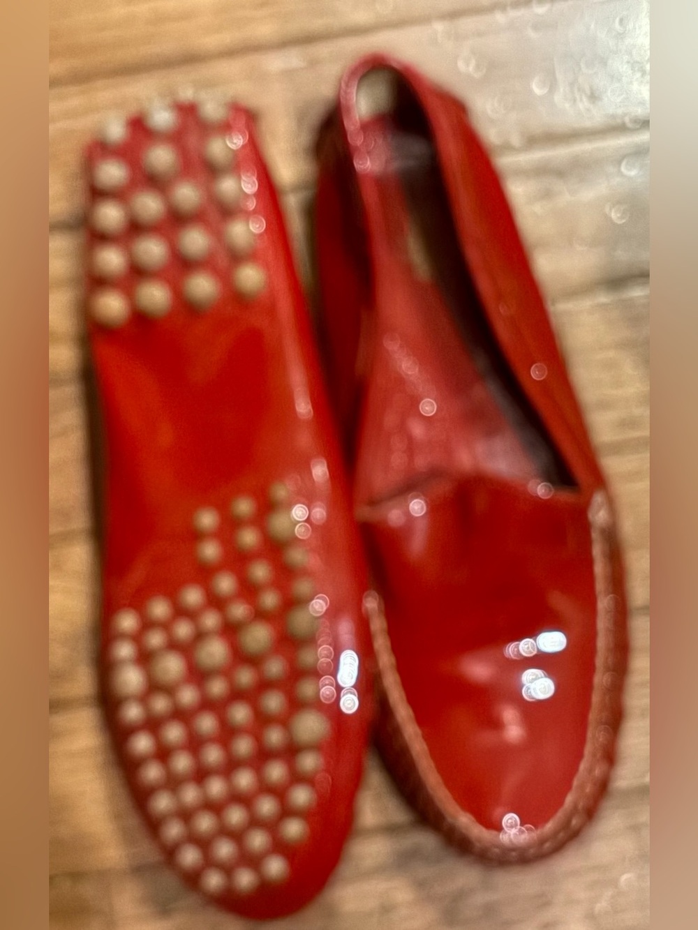 Raggio Red Driving Loafers. Size 38